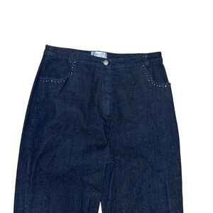 Dark Blue Denim Trouser Jeans Studded Pockets Darue draper’s & Damon’s 14